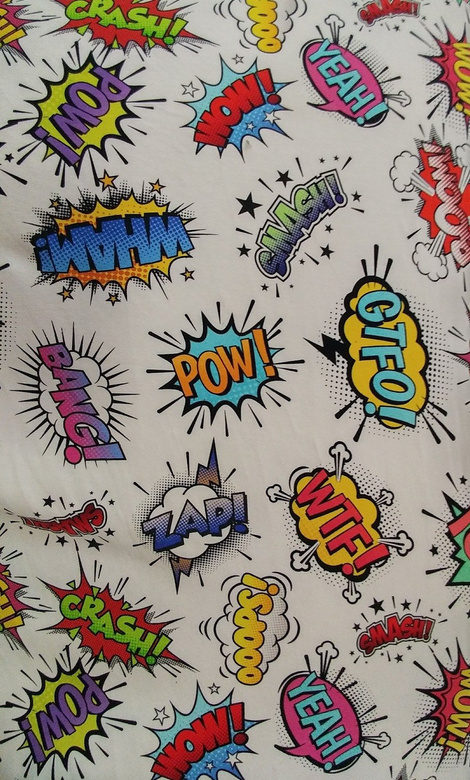 Dámské sportovní legíny dětské WOW bílé s barevnými nápisy