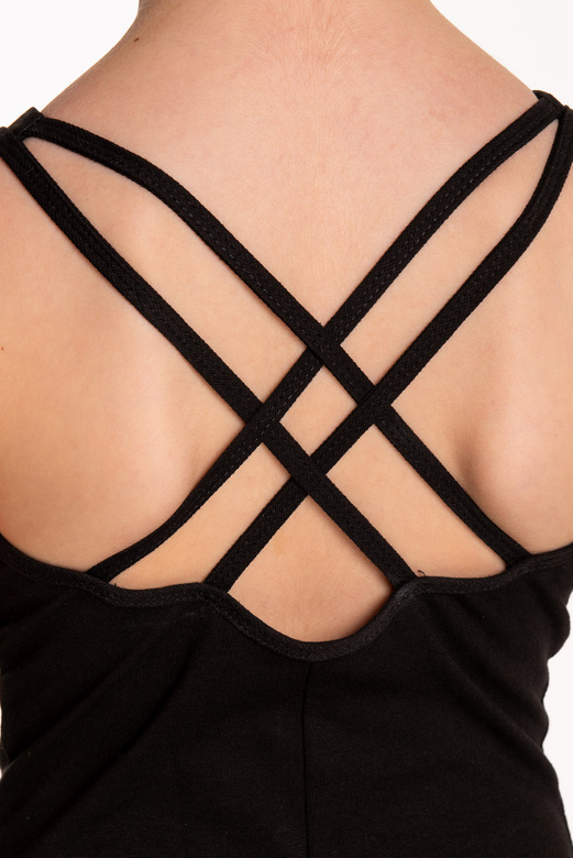 Dámské gymnastické body bez ramínek Baby B103C černé