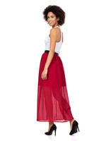 Šifonová sukně MAXI - vínová