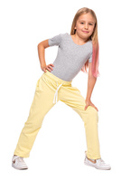 Dlouhé rovné tepláky lemon