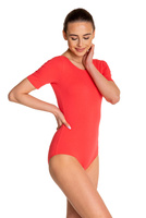 Gymnastické tréninkové body s krátkým rukávem B100K coral