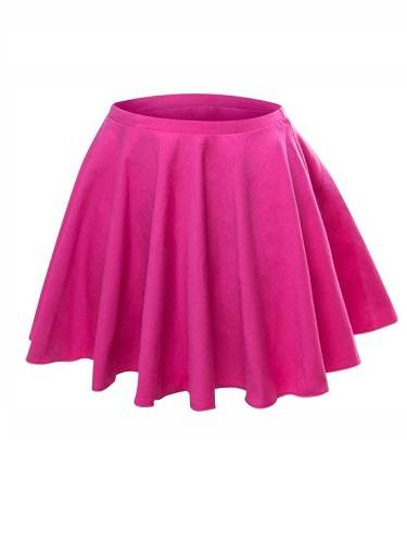 Rozšířená kruhová sukně - fuchsiová