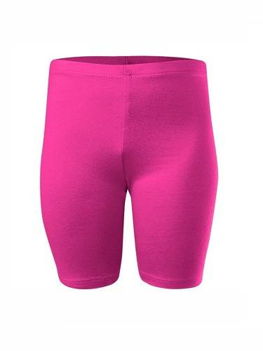 Dámské krátké sportovní legíny pánské dětské bavlněné fuchsiové