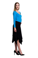 Dámské zeštíhlující body s dlouhým rukávem tyrkysové