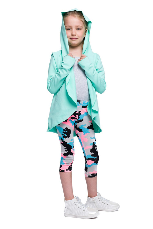 Dámský a dětský mátový svetr