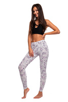 Dámské sportovní legíny se vzorem GEOMETRY COTS šedé