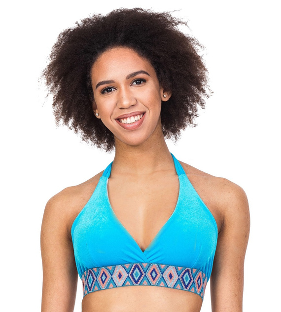 Horní díl plavek BIKINI WELUR tyrkysový