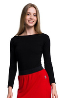 Tělo s lodičkovým výstřihem černé