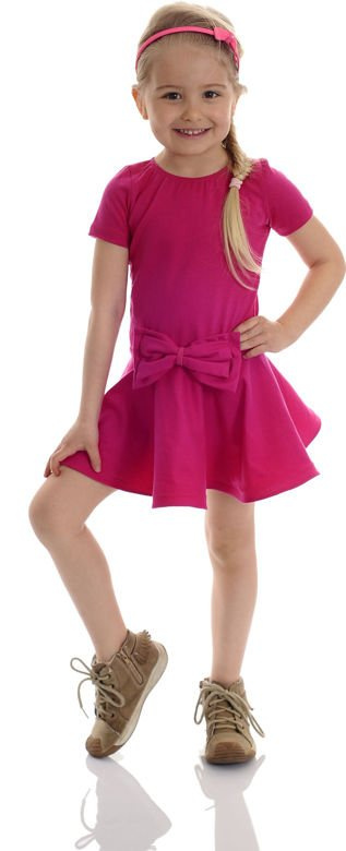 Báječné šaty pro dívku s volánkem COCARD fuchsiová