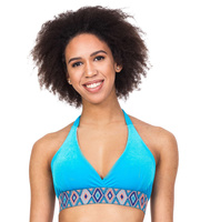 Horní díl plavek BIKINI WELUR tyrkysový