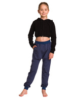 Dámská krátká mikina s velkou kapucí baby girl černá