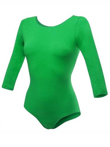 Gymnastické tréninkové body s 3/4 rukávy B10034 zelené