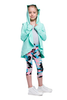 Dámský a dětský mátový svetr