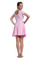 Gymnastické tréninkové body s krátkým rukávem B100K růžové