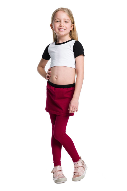 Dlouhé legíny se sukní bordó