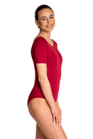 Gymnastické tréninkové body s krátkým rukávem B100K bordó