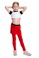 Dlouhé legíny se sukní červené