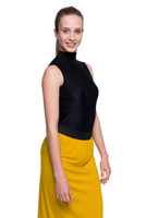 Dámský gymnastický body back BELOW collar GOLF černý