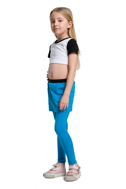 Dlouhé legíny se sukní tyrkysové