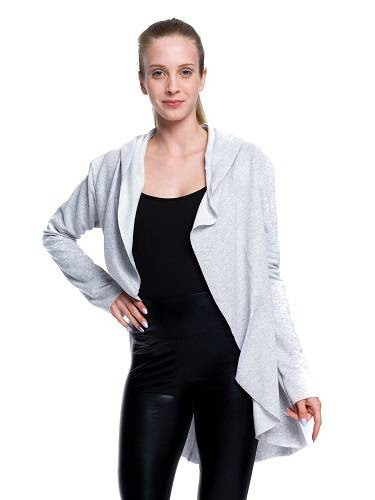 Dámský a dětský melanžový šedý svetr