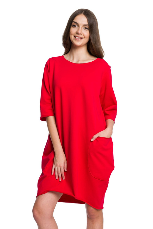 Šaty Tunika Halenka Oversize dámské červené